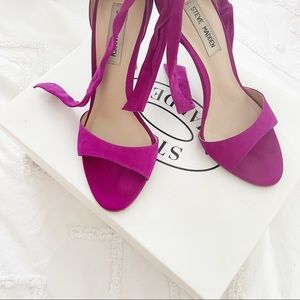 Bow Tye Purple Nubuck Steve Madden Strappy Sandal